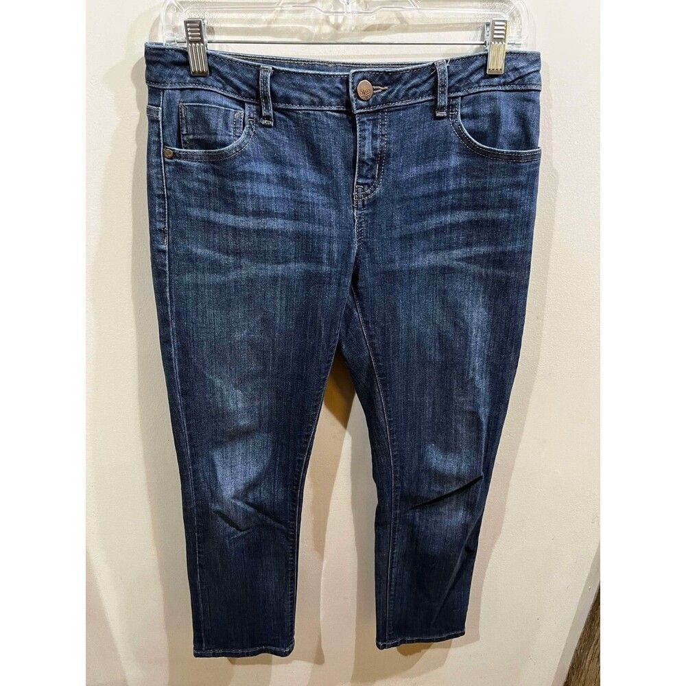 Simply Vera Vera Wang Jeans Womens 6P Capri Blue Straight Mid Rise Denim Casual